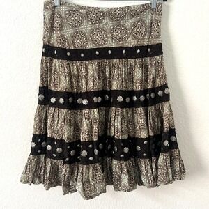 Vtg Y2K French Atmosphere Size XL Earthy Boho Cottagecore Prairie Western Skirt